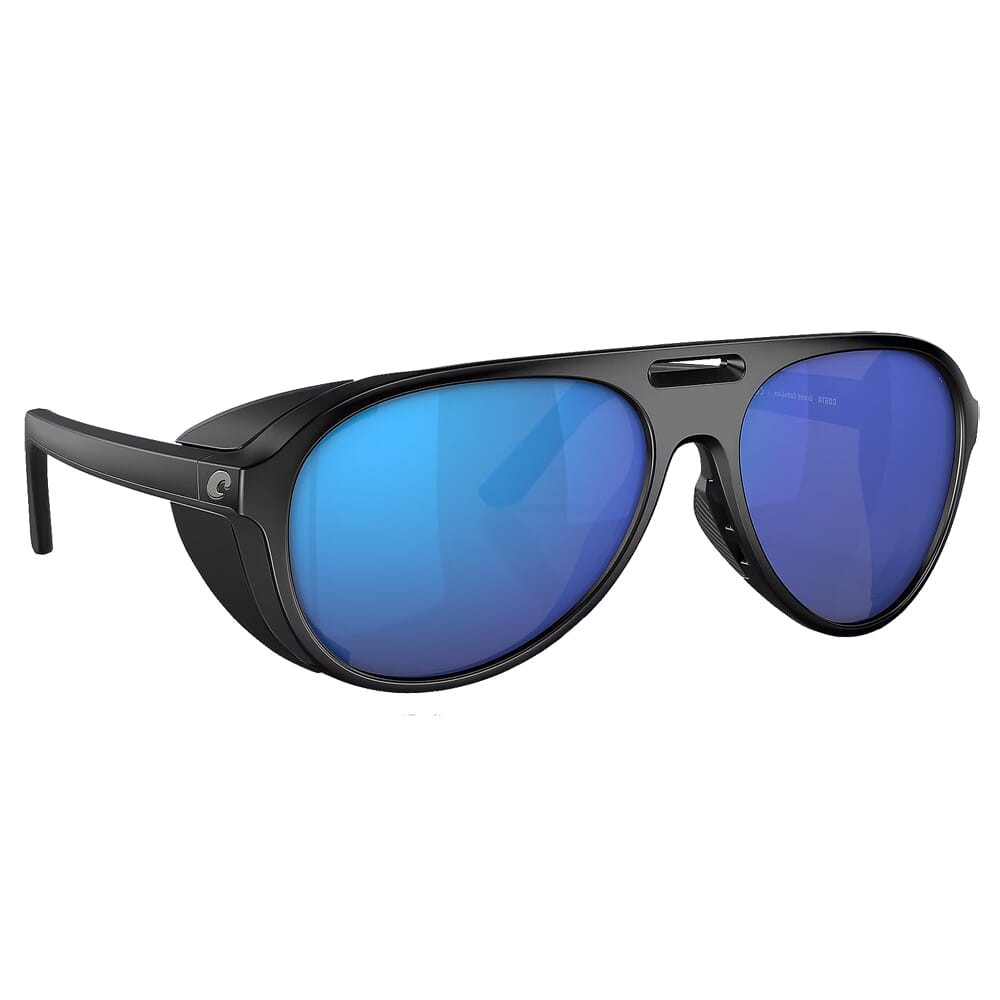 Costa Del Mar Costa Grand Catalina Matte Black Frame Sunglasses w/Blue Mirror 580G Lenses 06S9117-91170159 - Costa Del Mar