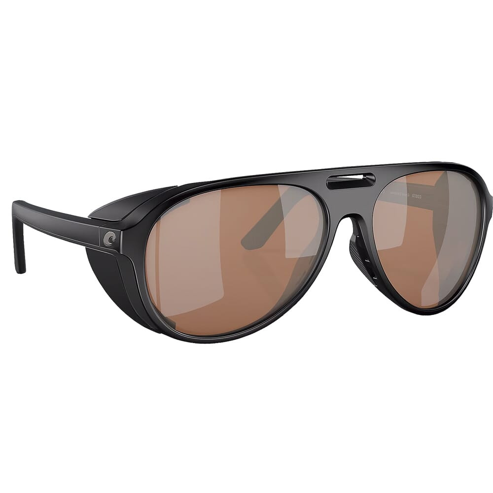 Costa Del Mar Costa Grand Catalina Matte Black Frame Sunglasses w/Copper Silver Mirror 580G Lenses 06S9117-91170359 - Costa Del Mar