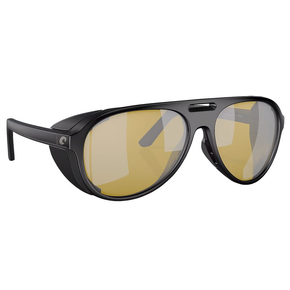 Costa Del Mar Costa Grand Catalina Matte Black Frame Sunglasses w/Sunrise Silver Mirror 580G Lenses 06S9117-91170459 - Costa Del Mar