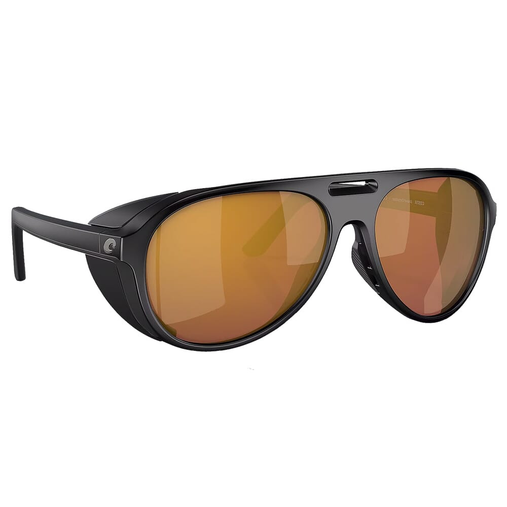 Costa Del Mar Costa Grand Catalina Matte Black Frame Sunglasses w/Gold Mirror 580G Lenses 06S9117-91170559 - Costa Del Mar