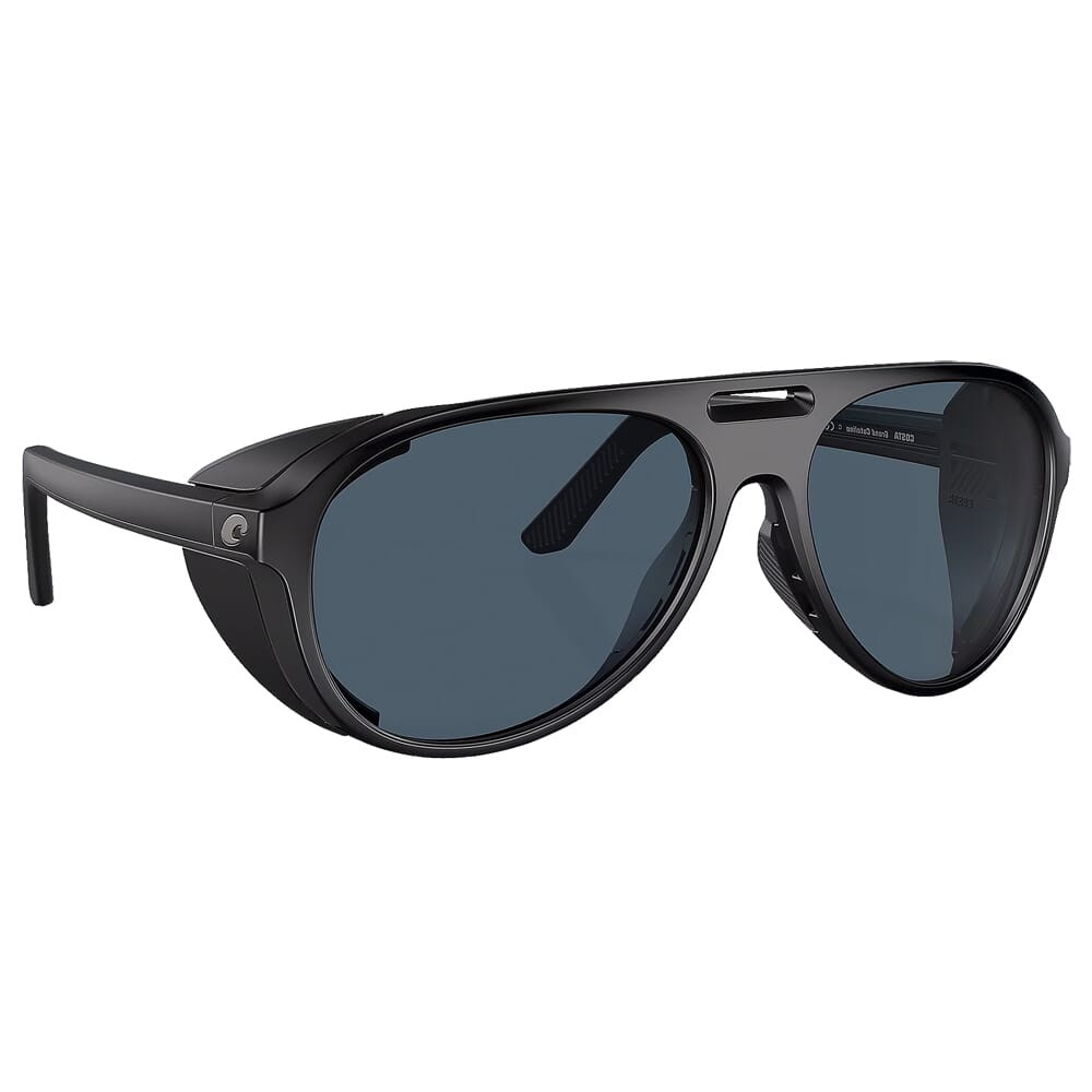 Costa Del Mar Costa Grand Catalina Matte Black Frame Sunglasses w/Gray 580P Lenses 06S9117-91170759 - Costa Del Mar