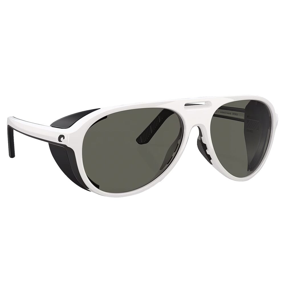 Costa Del Mar Costa Grand Catalina Hull White Frame Sunglasses w/Gray 580G Lenses 06S9117-91170859 in White Hull - Costa Del Mar