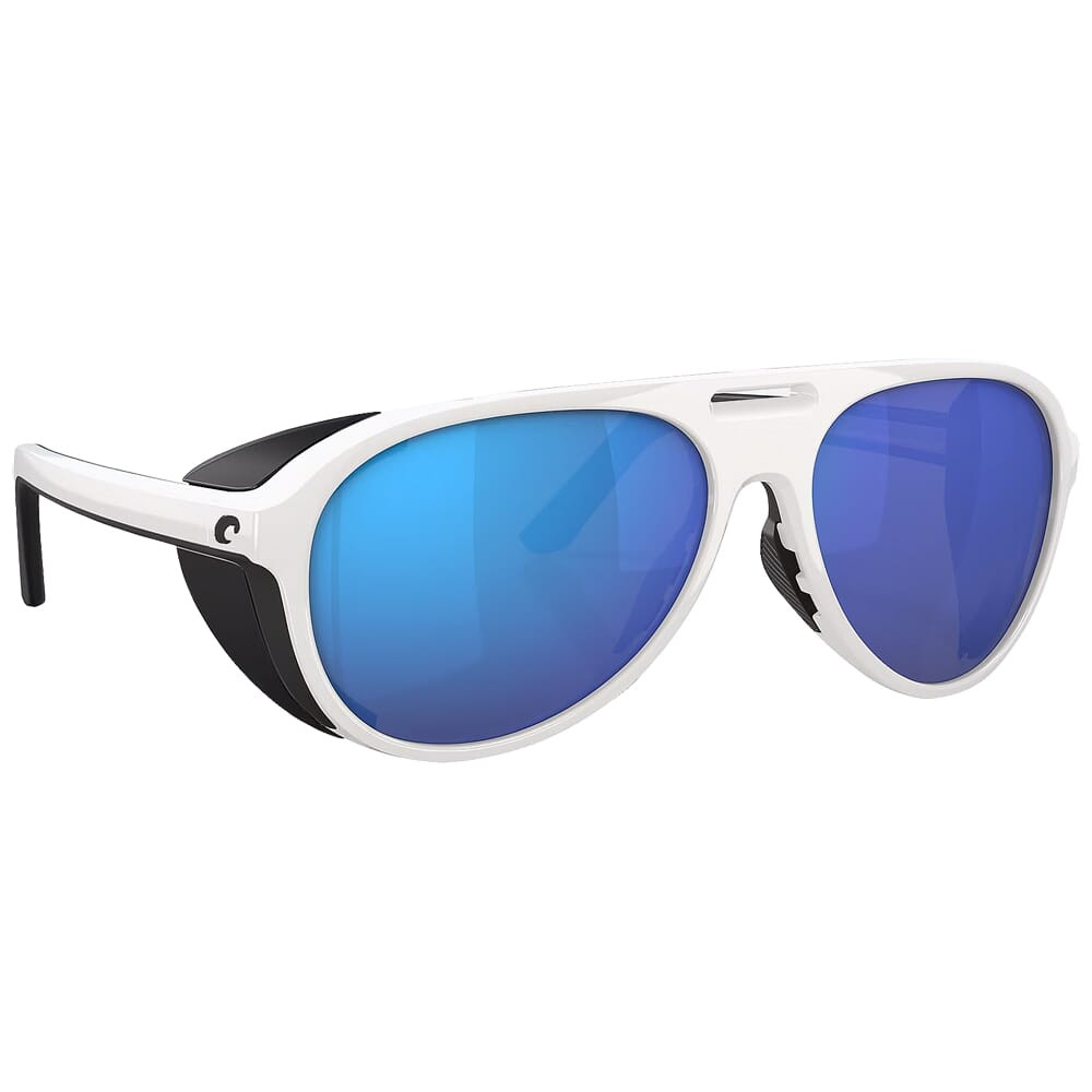 Costa Del Mar Costa Grand Catalina Hull White Frame Sunglasses w/Blue Mirror 580G Lenses 06S9117-91170959 in White Hull
