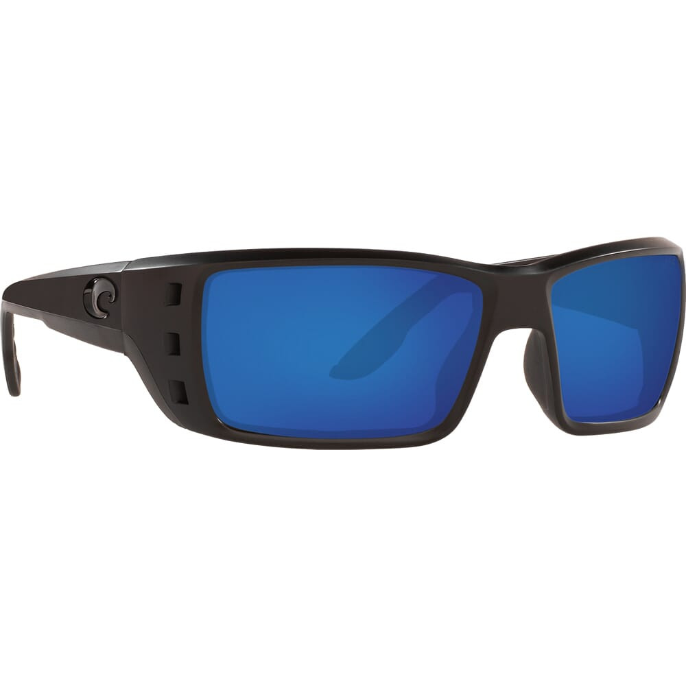 Costa Del Mar Costa Permit Blackout Frame Sunglasses w/Blue Mirror 580G Lenses 06S9022-90221262 - Costa Del Mar