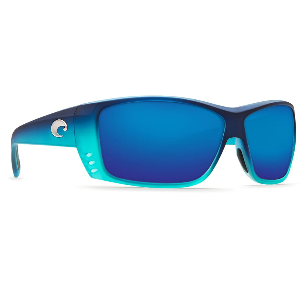 Costa Del Mar Costa Cat Cay Matte Caribbean Fade Frame Sunglasses w/Blue Mirror 580P Lenses 06S9024-90240961 - Costa Del Mar