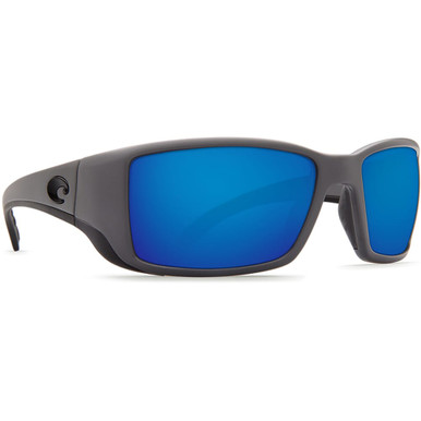 Costa Del Mar Costa Blackfin Matte Gray Frame Sunglasses w/Blue Mirror 580P Lenses 06S9014-90141462 - Costa Del Mar
