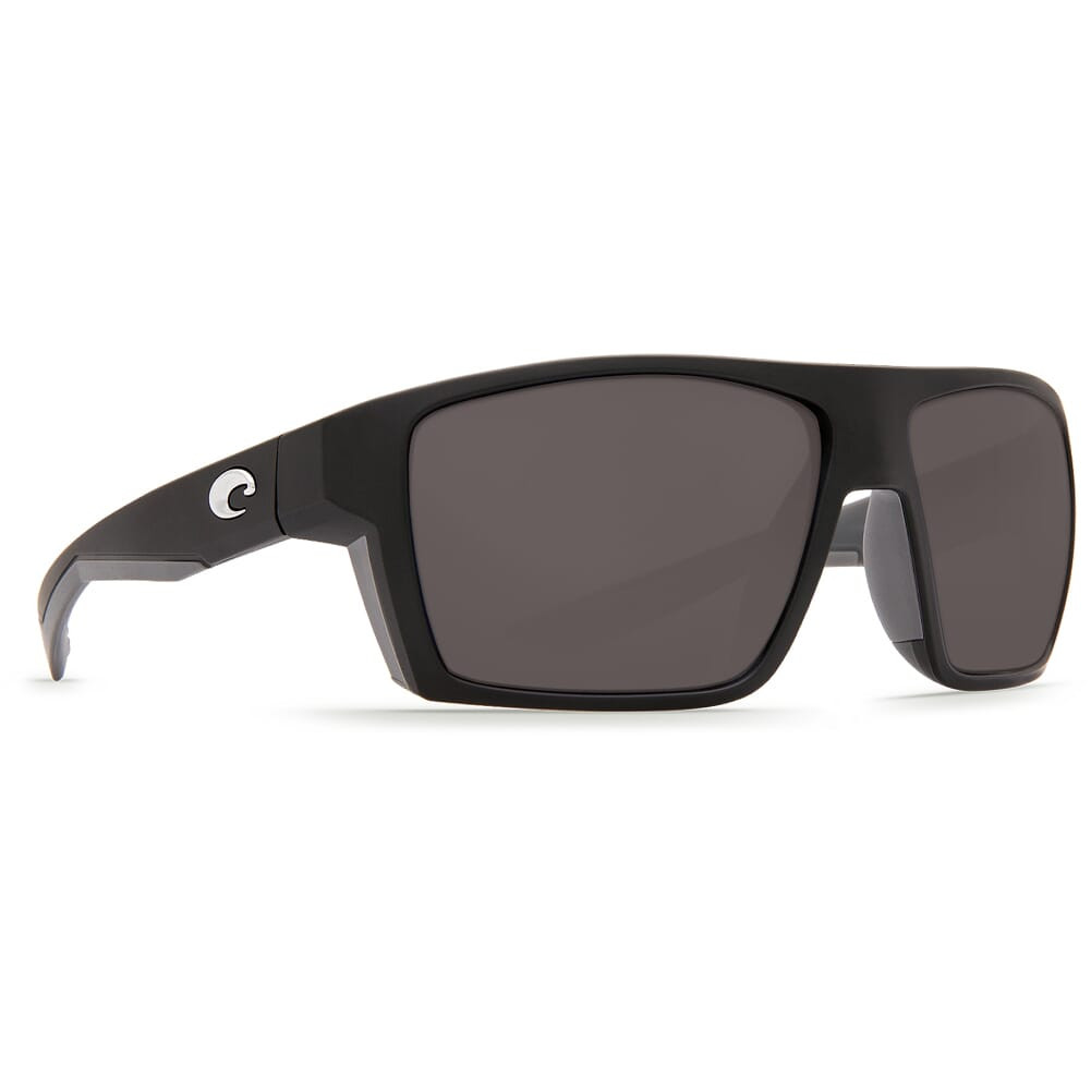 Costa Del Mar Costa Bloke Matte Black + Matte Gray Frame Sunglasses w/Gray 580P Lenses 06S9045-90450261 - Costa Del Mar