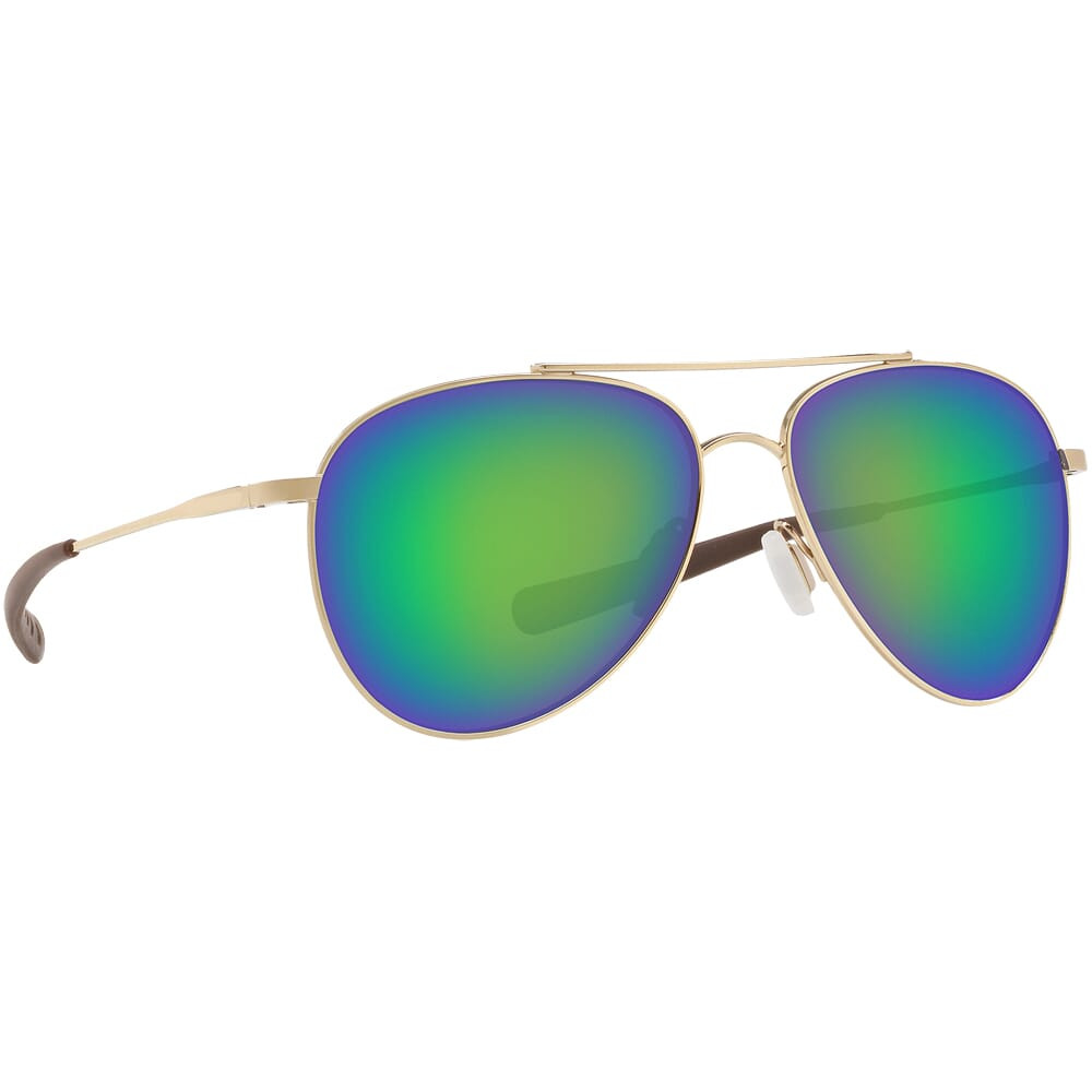 Costa Del Mar Costa Cook Shiny Gold Frame Sunglasses w/Green Mirror 580P Lenses 06S6005-60050360 - Costa Del Mar