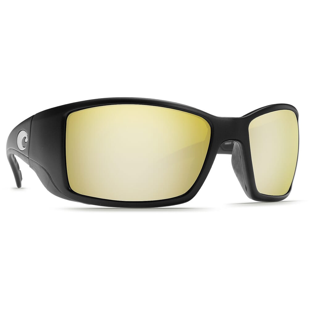 Costa Del Mar Costa Blackfin Matte Black Frame Sunglasses w/Sunrise Silver Mirror 580G Lenses 06S9014-90142362
