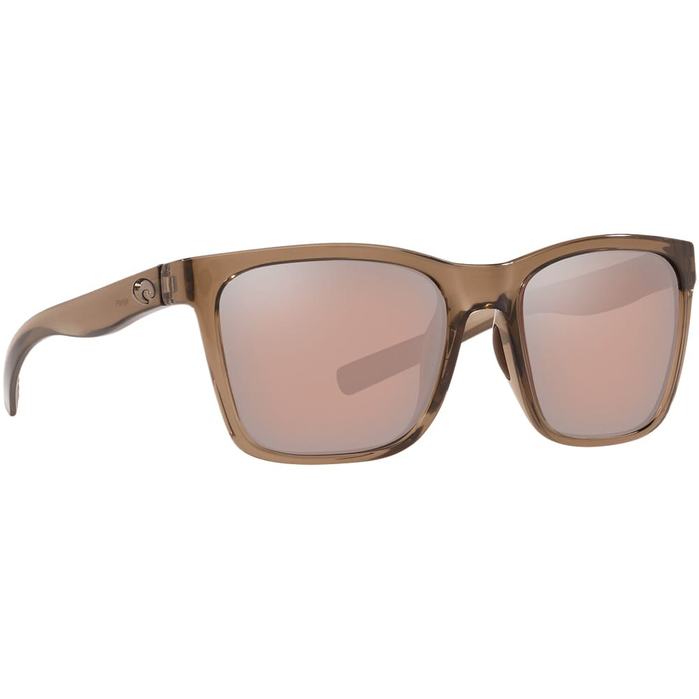 Costa Del Mar Costa Panga Shiny Taupe Crystal Frame Sunglasses w/Copper Silver Mirror 580P Lenses 06S9037-90371456 - Costa Del Mar