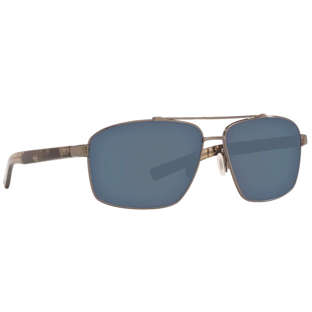 Costa Del Mar Costa Flagler Brushed Gunmetal Frame Sunglasses w/Gray 580P Lenses 06S4009-40090262 - Costa Del Mar