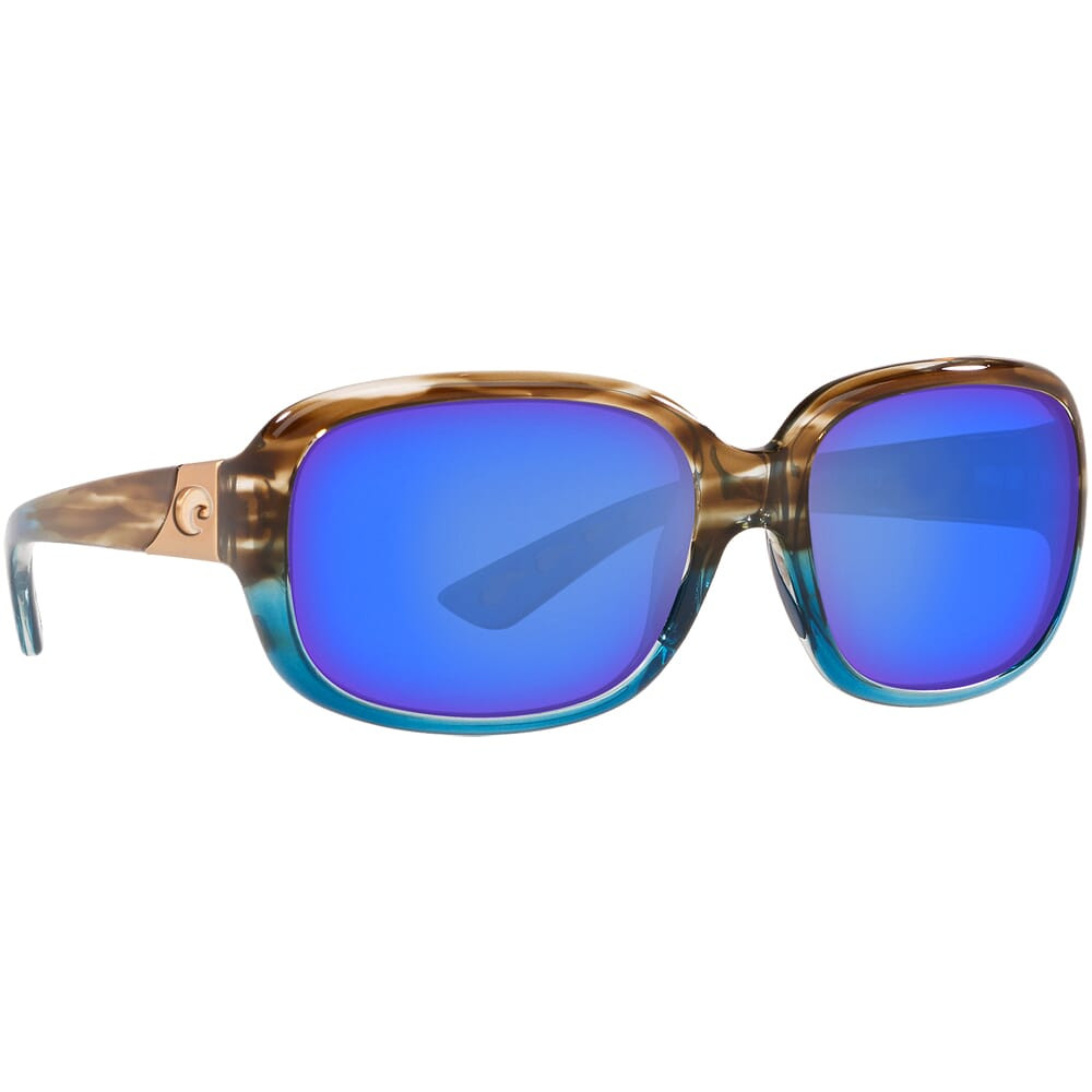 Costa Del Mar Costa Gannet Shiny Wahoo Frame Sunglasses w/Blue Mirror 580P Lenses 06S9041-90411458