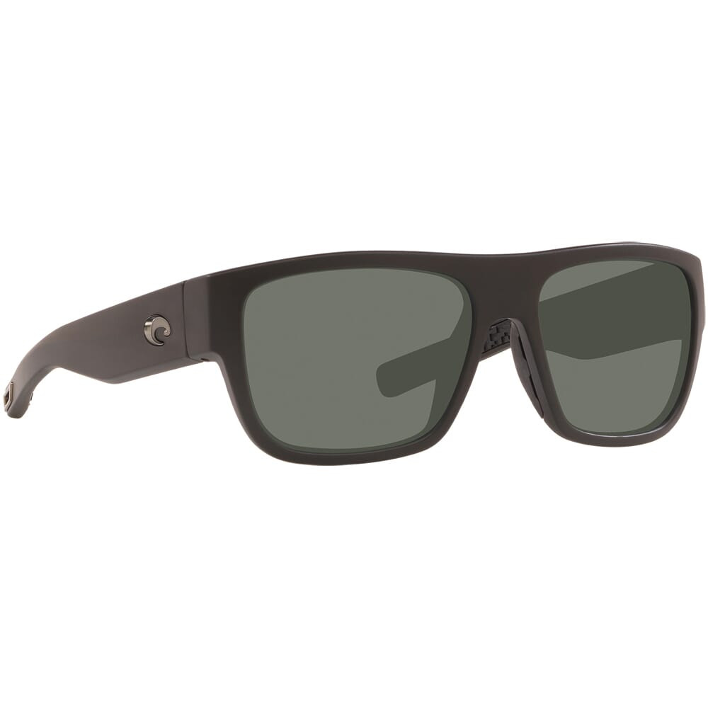 Costa Del Mar Costa Sampan Matte Black Frame Sunglasses w/Gray 580P Lenses 06S9033-90330360 - Costa Del Mar