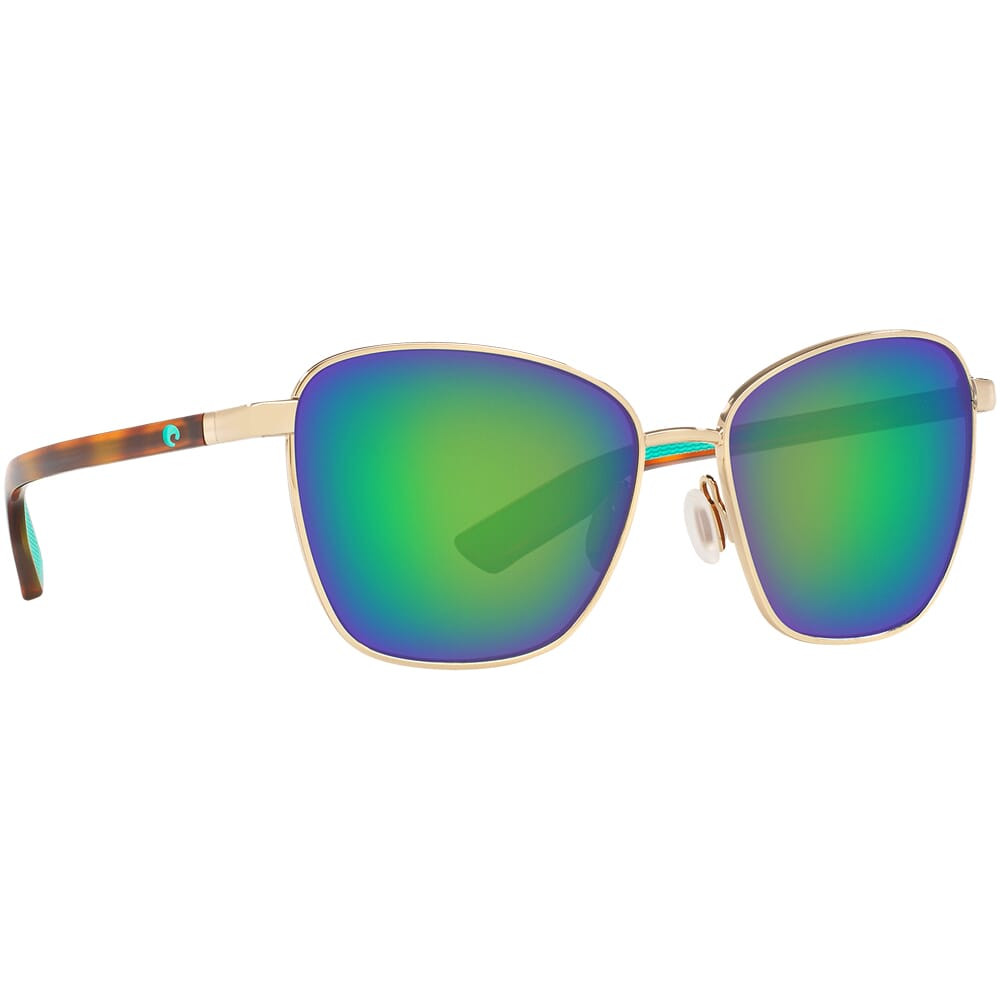 Costa Del Mar Costa Paloma Shiny Gold Sunglasses w/Green Mirror 580G Lenses 06S4004-40040158 - Costa Del Mar