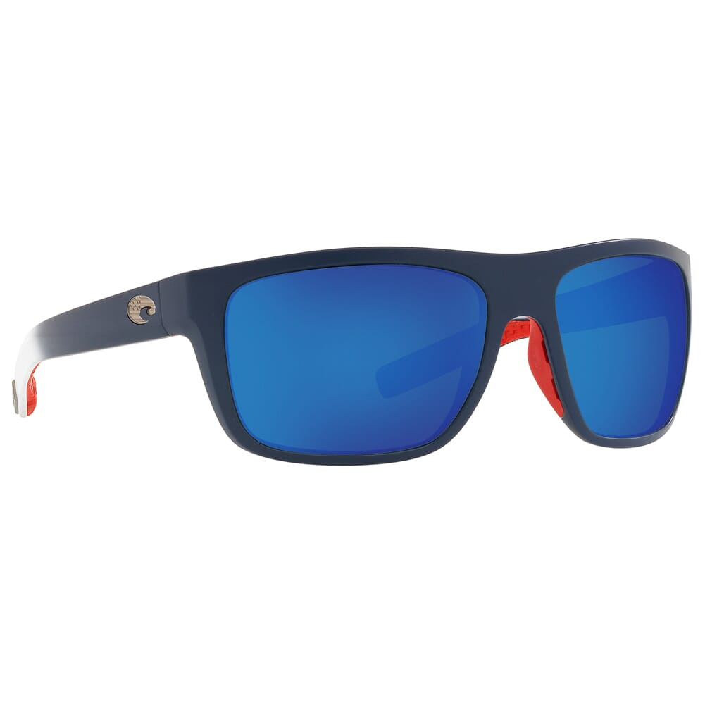 Costa Del Mar Costa Broadbill Matte Freedom Fade Frame Sunglasses w/Blue Mirror 580G Lenses 06S9021-90214061 in Red To White Freedom Fade - Costa Del Mar