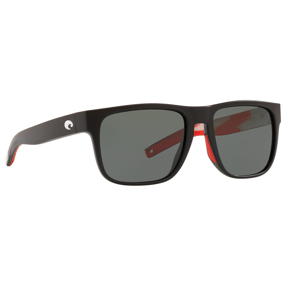 Costa Del Mar Costa Spearo Matte USA Black Frame Sunglasses w/Gray 580G Lenses 06S9008-90082856 - Costa Del Mar