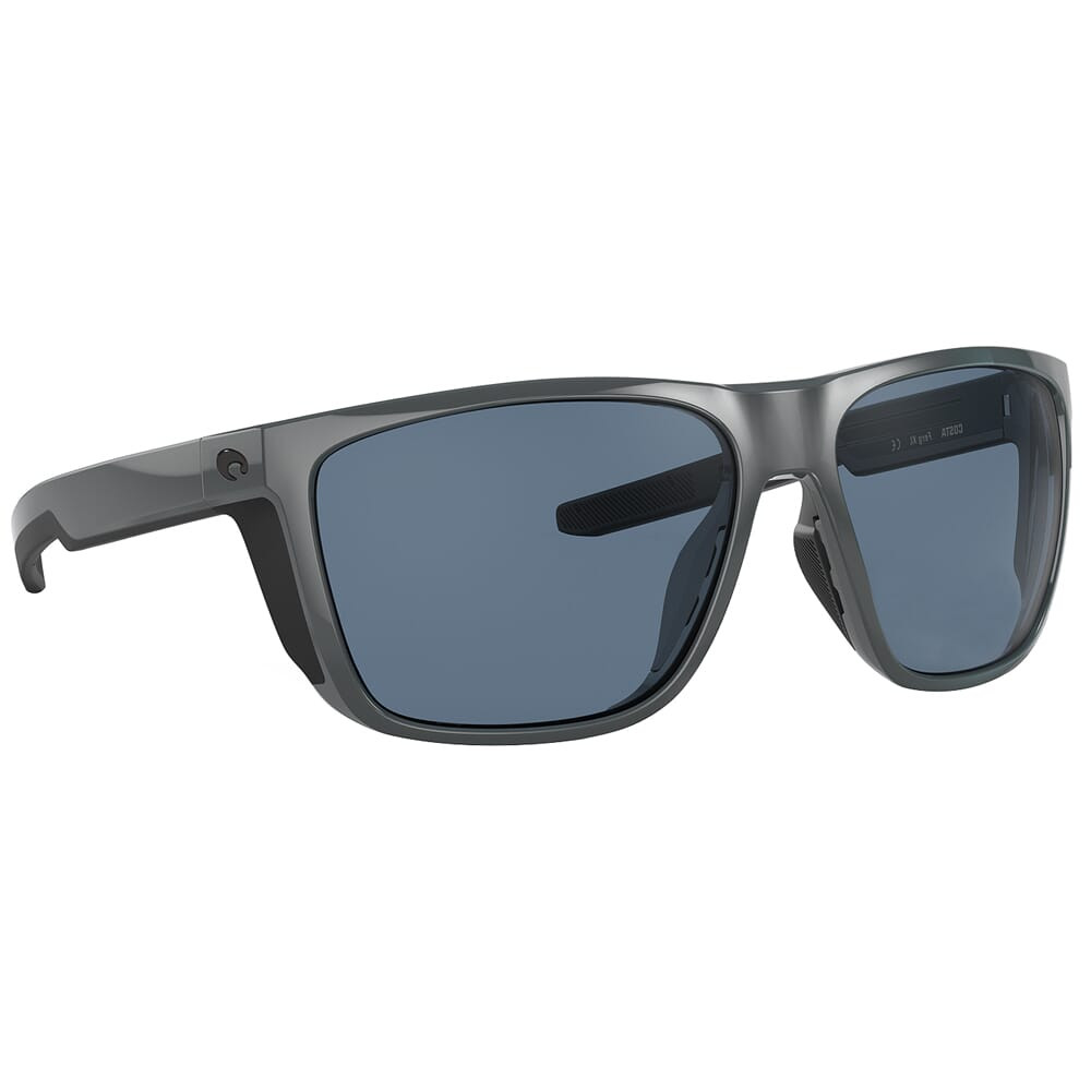 Costa Del Mar Costa Ferg XL Shiny Gray Sunglasses w/Gray 580P Lenses 06S9012-90121262 - Costa Del Mar