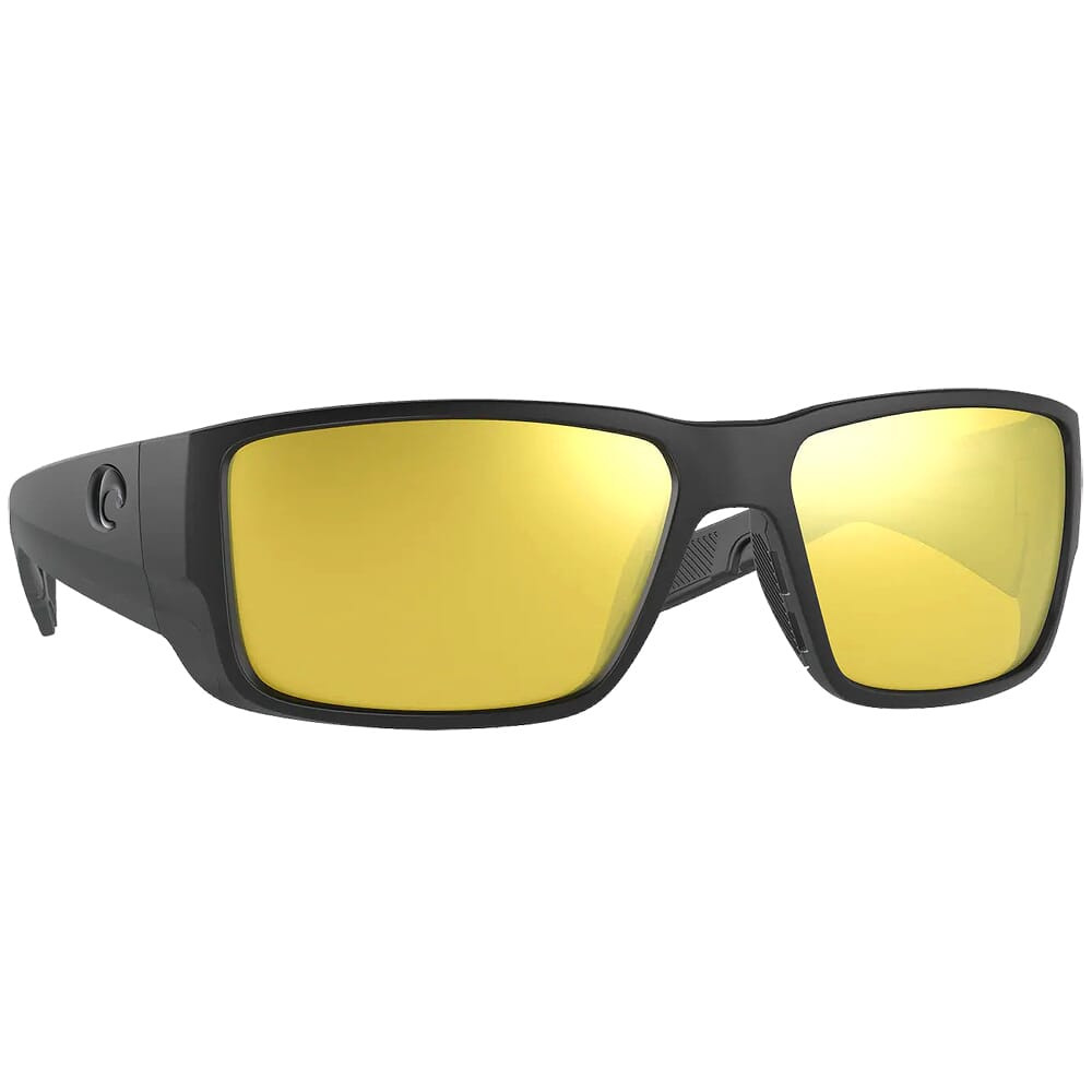 Costa Del Mar Costa Blackfin Pro Matte Black Sunglasses w/Sunrise Silver Mirror 580G Lenses 06S9078-90780560 - Costa Del Mar