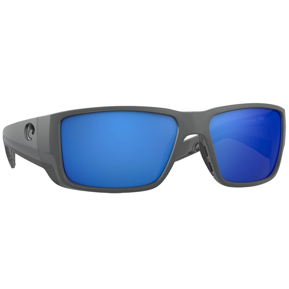 Costa Del Mar Costa Blackfin Pro Matte Gray Sunglasses w/Blue Mirror 580G Lenses 06S9078-90780960