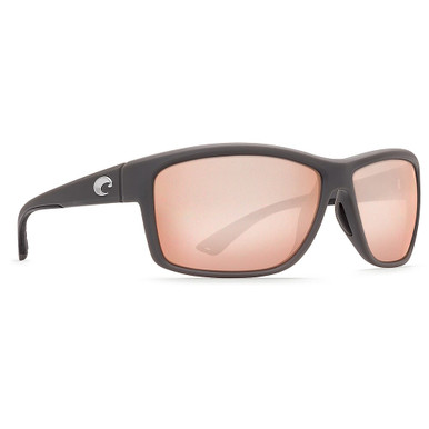 Costa Del Mar Costa Mag Bay Matte Gray Frame Sunglasses w/ Copper Silver Mirror 580G Lenses AA-98-OSCGLP - Costa Del Mar