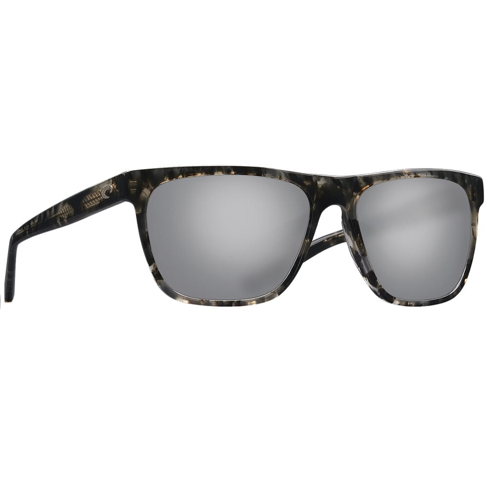 Costa Del Mar Costa Apalach Shiny Black Kelp Frame Sunglasses w/ Gray Silver Mirror 580G Lenses APA-223-OSGGLP