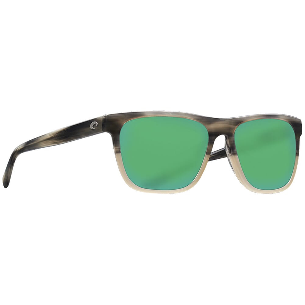 Costa Del Mar Costa Apalach Shiny Sand Dollar Frame Sunglasses w/ Green Mirror 580G Lenses APA-238-OGMGLP