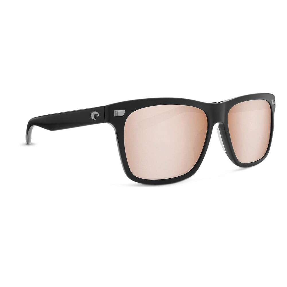 Costa Del Mar Costa Aransas Matte Black Frame Sunglasses w/ Copper Silver Mirror 580G Lenses ARA-11-OSCGLP