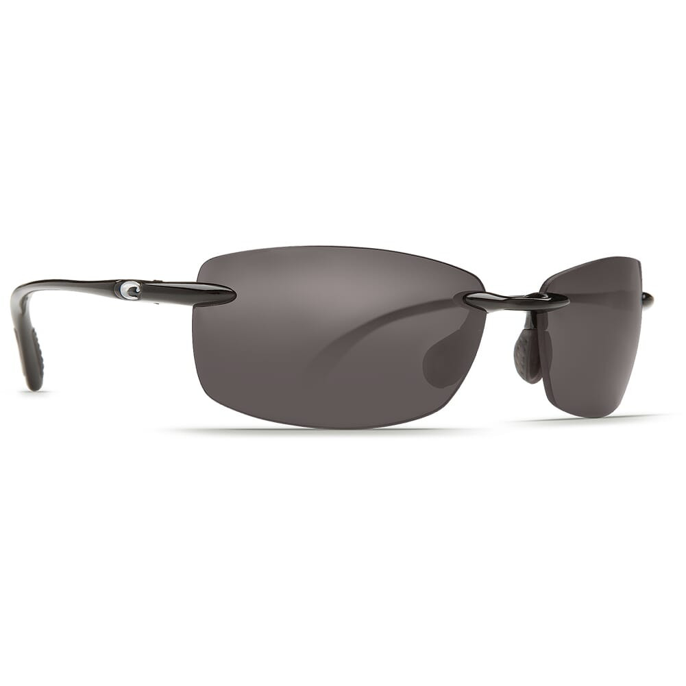 Costa Del Mar Costa Ballast Shiny Black Frame Sunglasses w/ Gray 580P C-Mate 1.50 Lenses BA-11-OGP-1.50 - Costa Del Mar