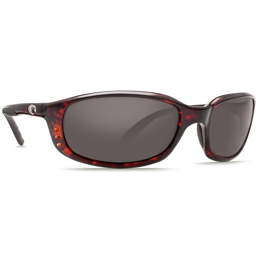 Costa Del Mar Costa Brine Tortoise Frame Sunglasses w/ Gray 580P Lenses BR-10-OGP - Costa Del Mar
