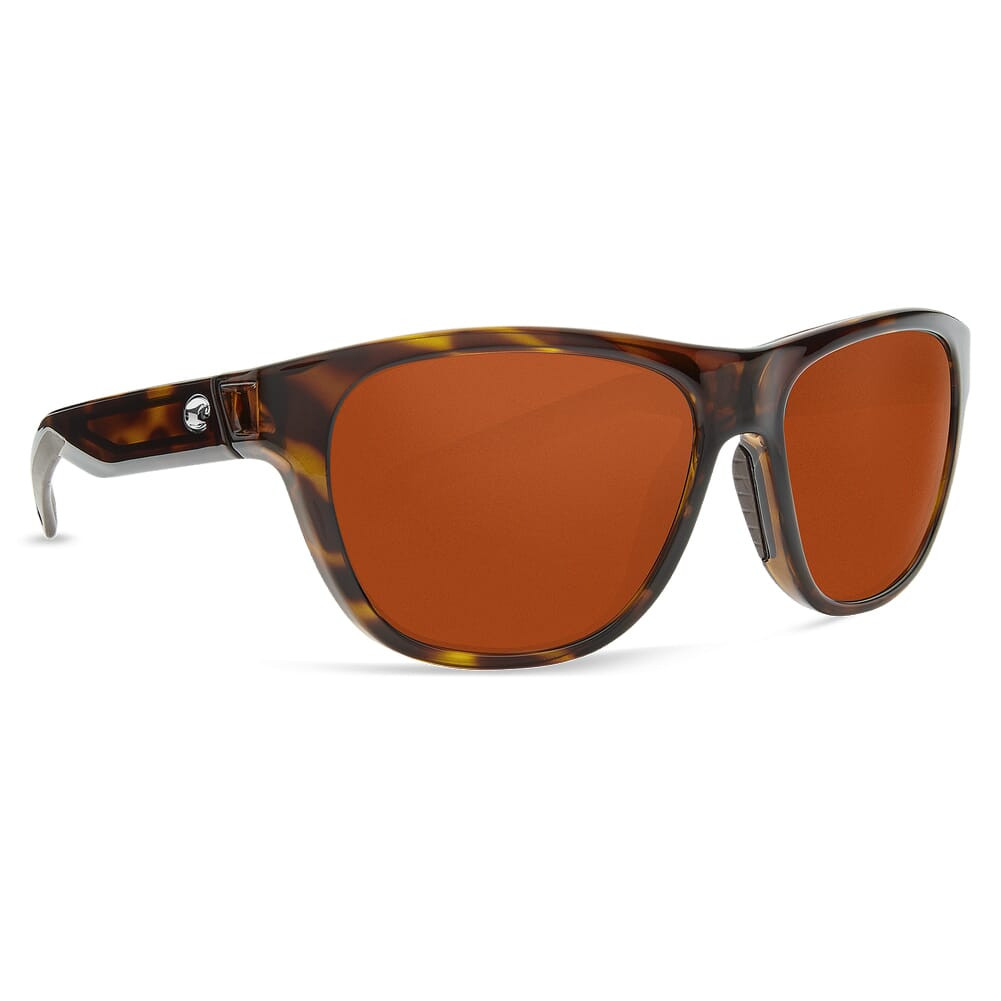 Costa Del Mar Costa Bayside Shiny Tortoise Frame Sunglasses w/ Copper 580P Lenses BAY-10-OCP - Costa Del Mar