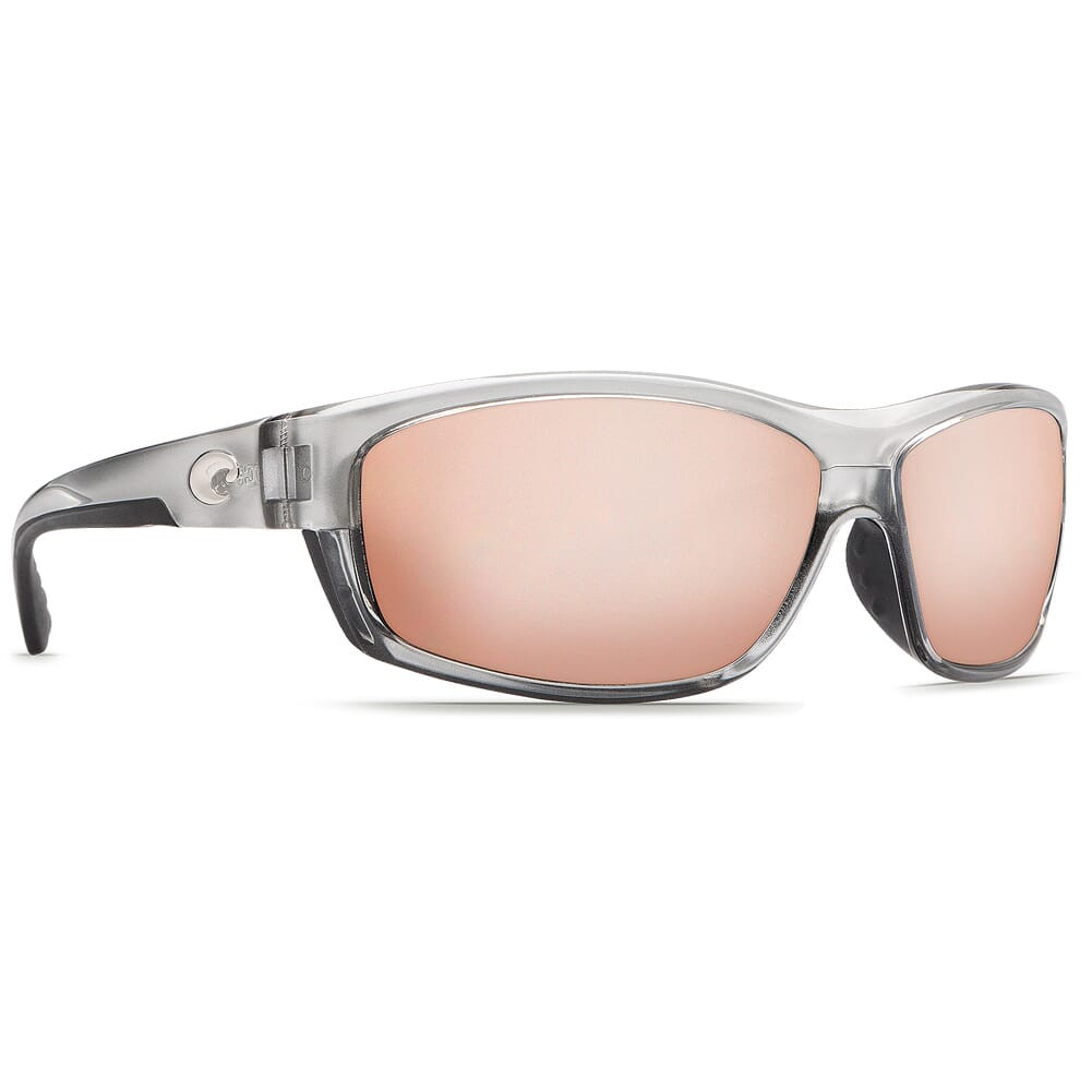 Costa Del Mar Costa Saltbreak Silver Frame Sunglasses w/ Copper Silver Mirror 580P Lenses BK-18-OSCP - Costa Del Mar