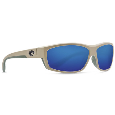 Costa Del Mar Costa Saltbreak Sand Frame Sunglasses w/ Blue Mirror 580G Lenses BK-248-OBMGLP - Costa Del Mar
