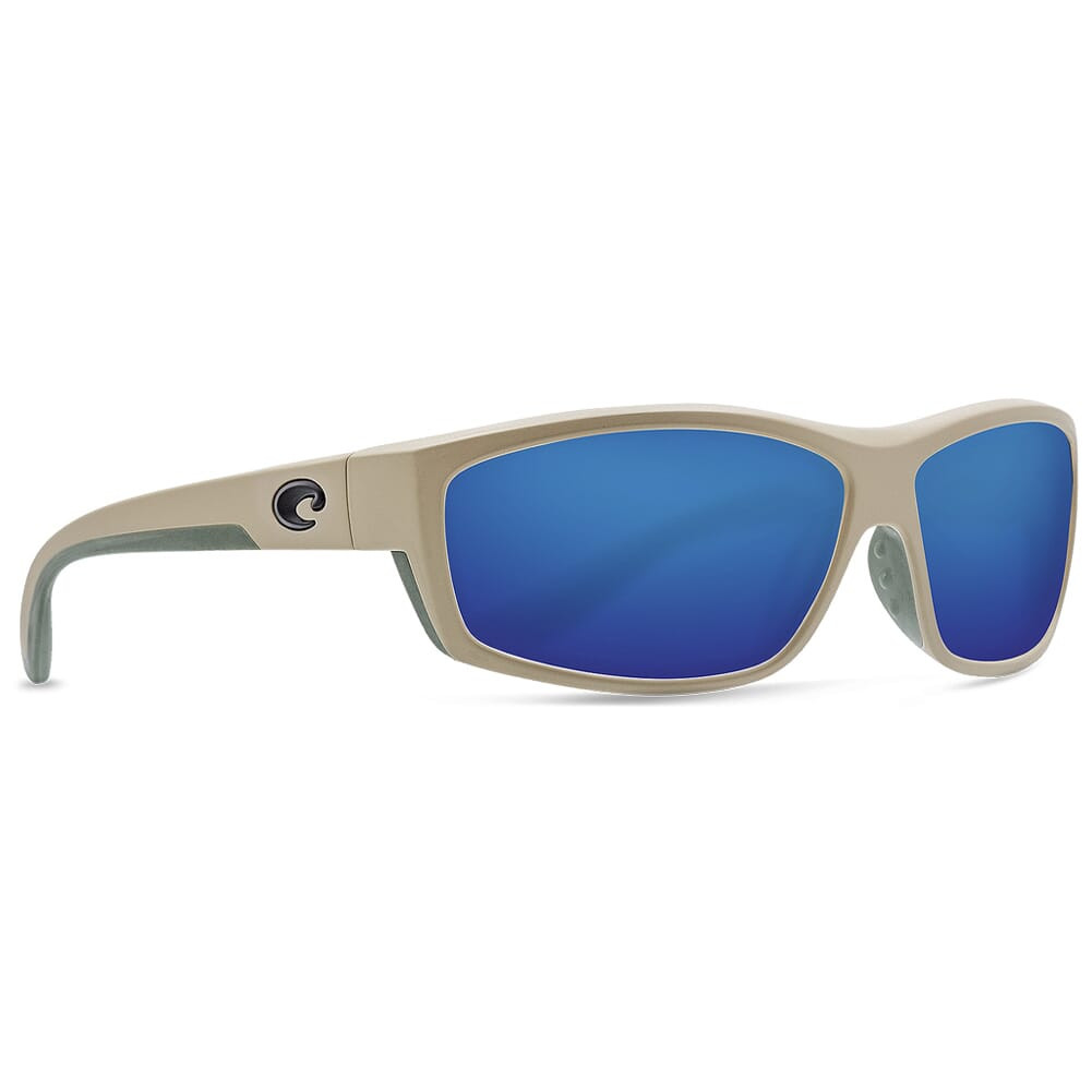 Costa Del Mar Costa Saltbreak Sand Frame Sunglasses w/ Blue Mirror 580G Lenses BK-248-OBMGLP - Costa Del Mar