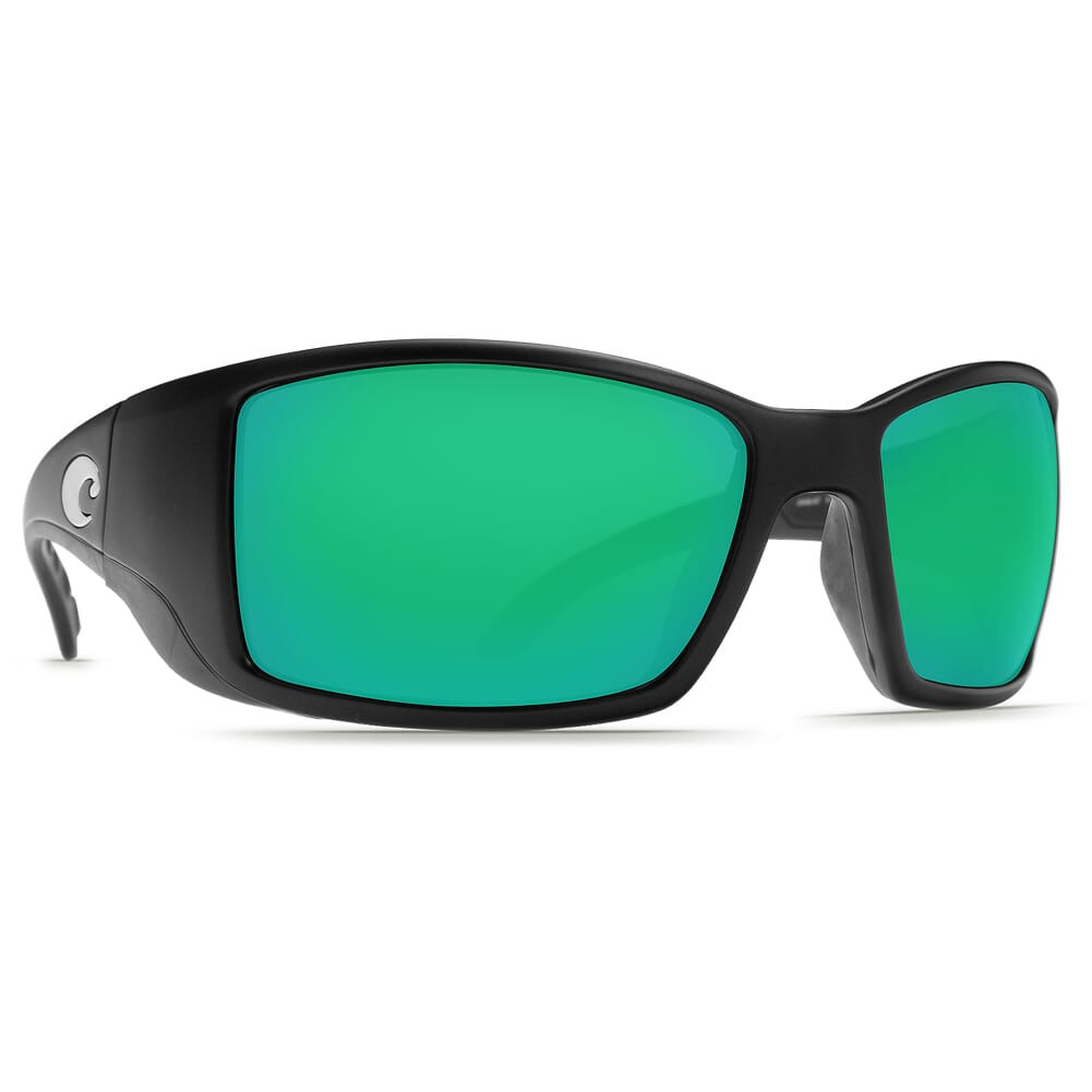 Costa Del Mar Costa Blackfin Matte Black Global Fit Frame Sunglasses w/ Green Mirror 580G Lenses BL-11GF-OGMGLP - Costa Del Mar