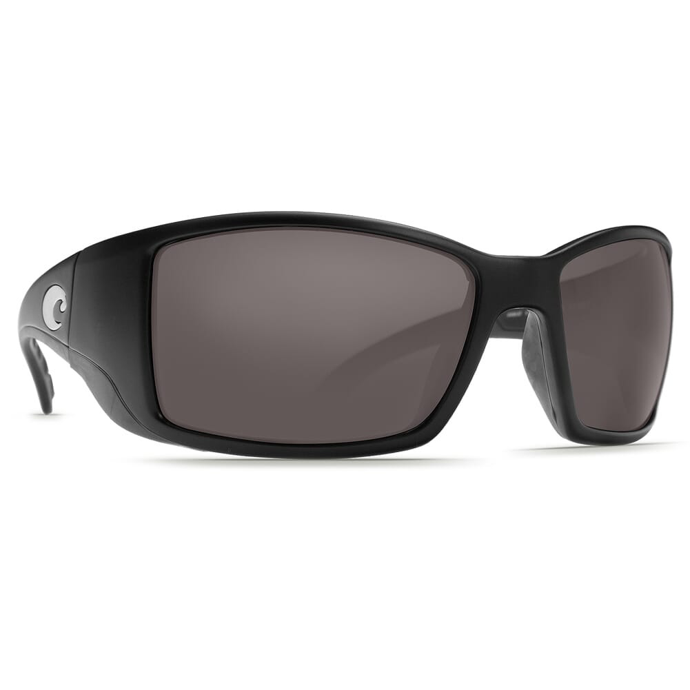 Costa Del Mar Costa Blackfin Matte Black Global Fit Frame Sunglasses w/ Gray 580P Lenses BL-11GF-OGP - Costa Del Mar