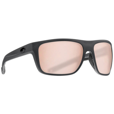 Costa Del Mar Costa Broadbill Matte Gray Frame Sunglasses w/ Copper Silver Mirror 580P Lenses BRB-98-OSCP - Costa Del Mar