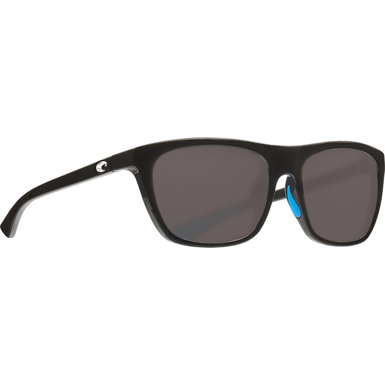 Costa Del Mar Costa Cheeca Shiny Black Frame Sunglasses w/ Gray 580P Lenses CHA-11-OGP