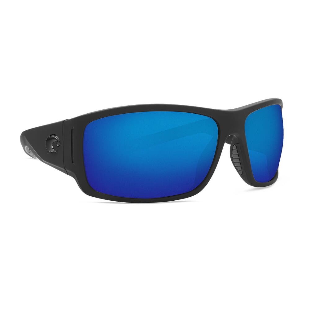 Costa Del Mar Costa Cape Matte Black Ultra Frame Sunglasses w/ Blue Mirror 580P Lenses CAP-187-OBMP - Costa Del Mar