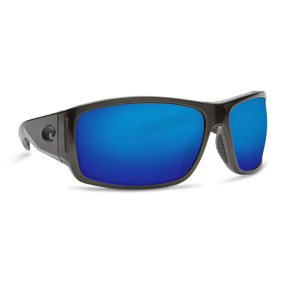 Costa Del Mar Costa Cape Steel Gray Metallic Frame Sunglasses w/ Blue Mirror 580P Lenses CAP-199-OBMP - Costa Del Mar