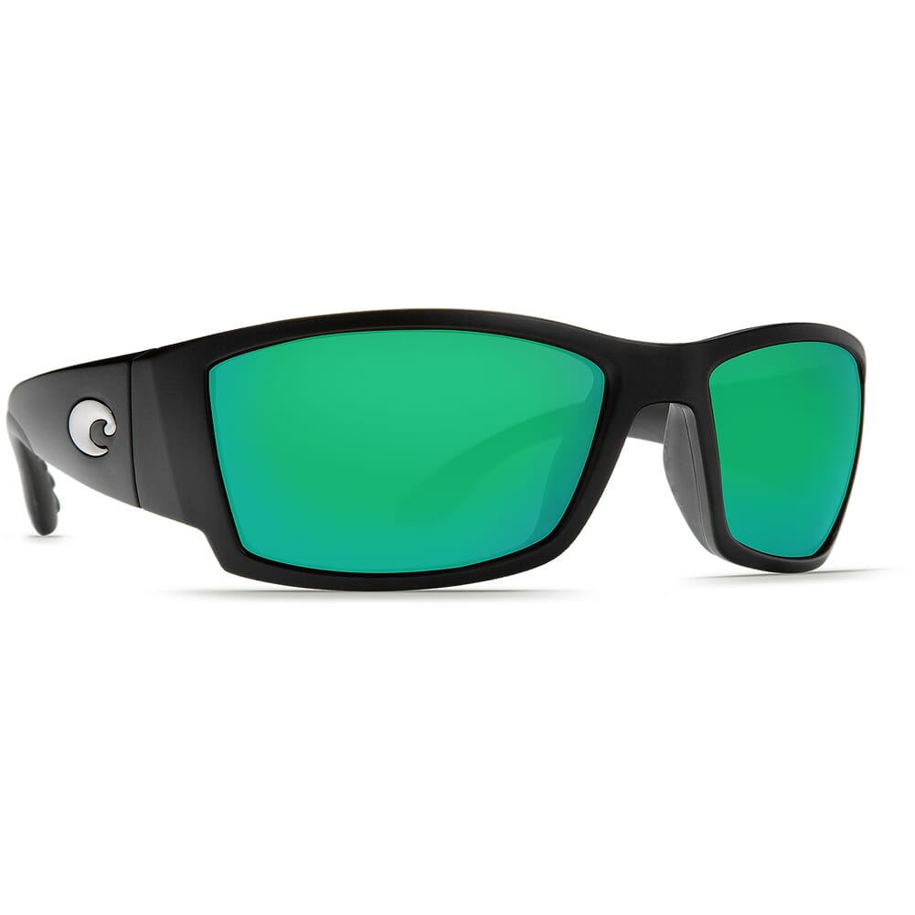 Costa Del Mar Costa Corbina Matte Black Global Fit Frame Sunglasses w/ Green Mirror 580G Lenses CB-11GF-OGMGLP - Costa Del Mar