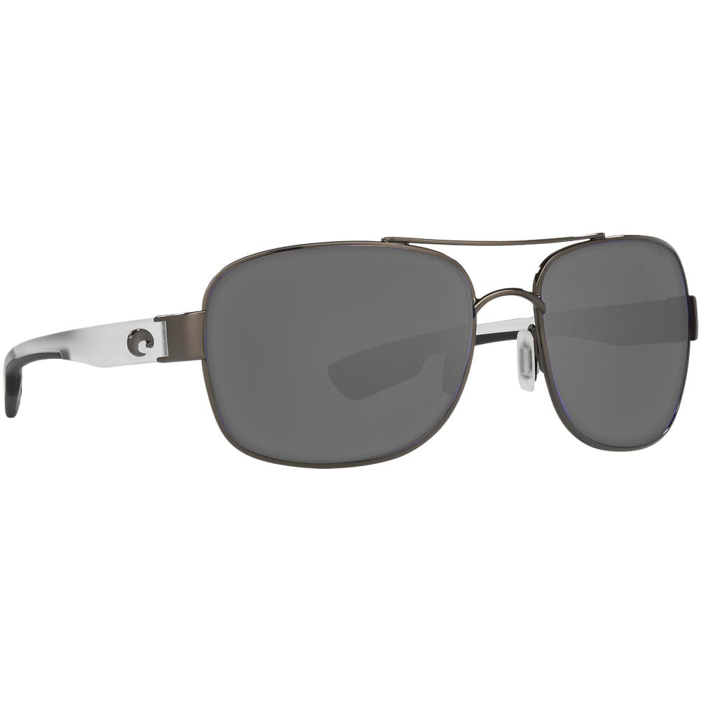 Costa Del Mar Costa Cocos Gunmetal w/crystal temples Frame Sunglasses w/ Gray 580P Lenses CC-74-OGP - Costa Del Mar