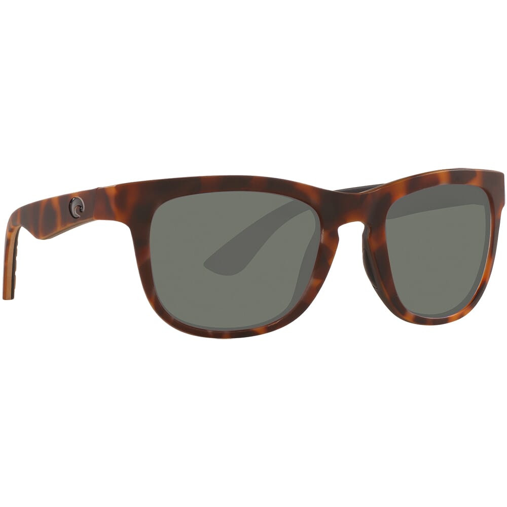 Costa Del Mar Costa Copra Matte Retro Tortoise/Crystal/Black Frame Sunglasses w/ Gray 580G Lenses COP-125-OGGLP