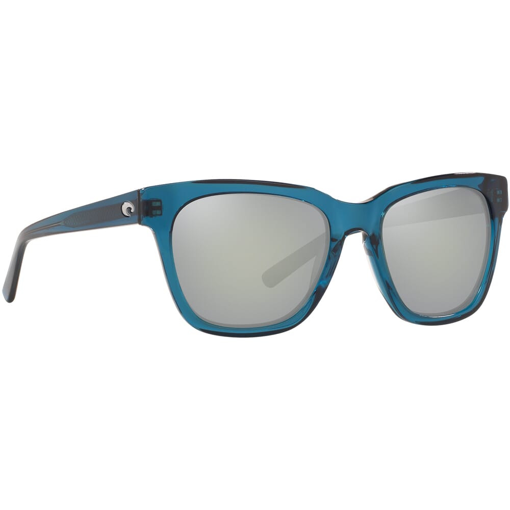 Costa Del Mar Costa Coquina Shiny Deep Teal Crystal Frame Sunglasses w/ Gray Silver Mirror 580G Lenses CQA-244-OSGGLP