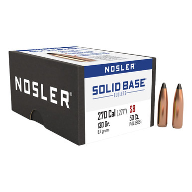 Nosler Solid Base SB-270 130g SP (50ct) Bullets 38054 - nosler