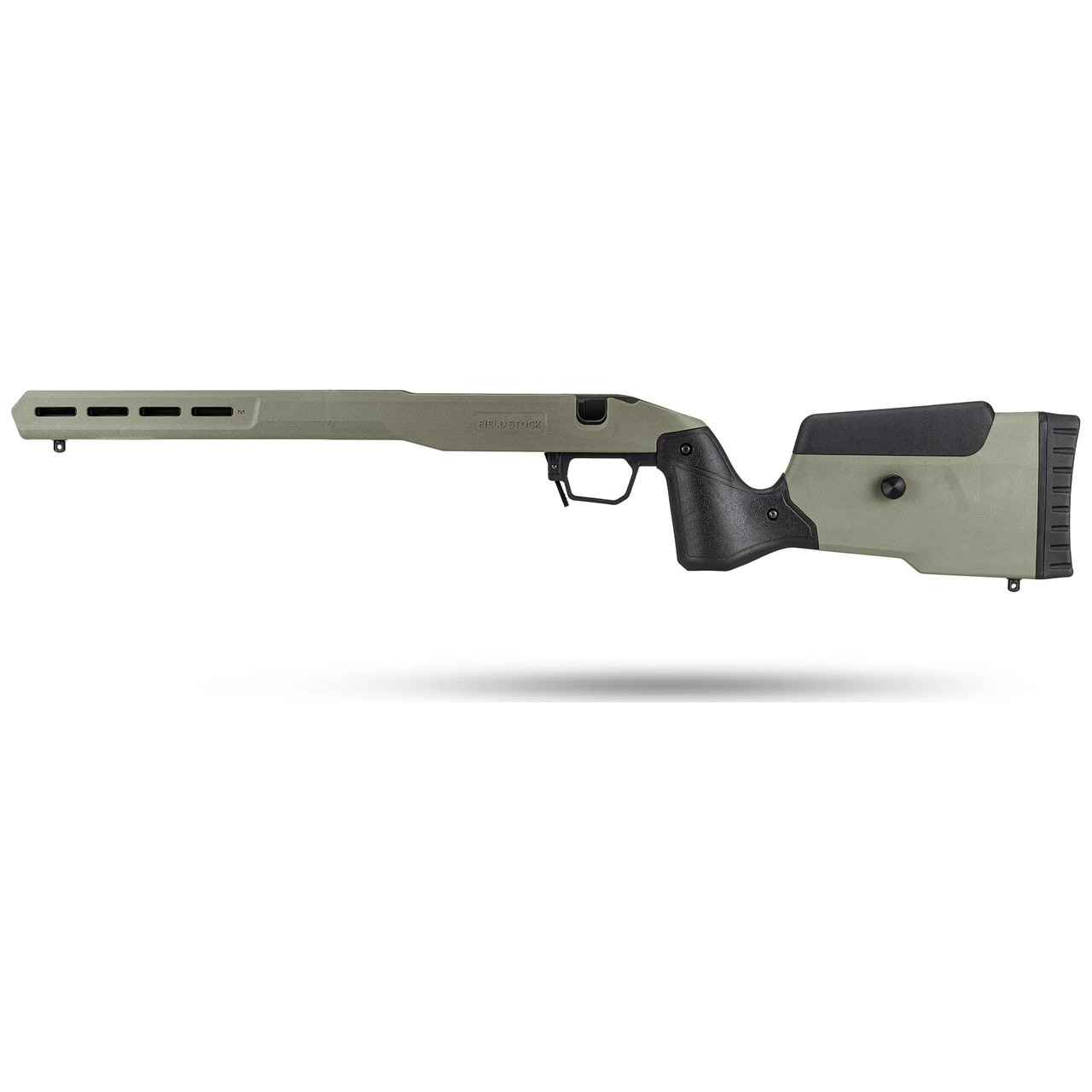 MDT ODG Field Stock Ruger American SA LH OD Green Chassis 108638--ODG in Olive Drab Green - MDT