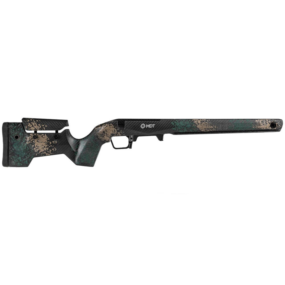 MDT CRBN Remington 700 SA RH Fixed Highland Green & Flat Dark Earth Chassis System w/ARCA Rail & Precision Bottom Metal 114482--HGF
