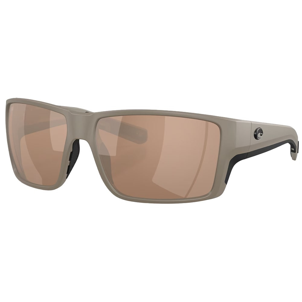 Costa Del Mar Costa Reefton Pro Men's Size 63 Injected Frame Matte Sand w/Copper Silver Mirror 580G Lenses 06S9080-90802163 - Costa Del Mar