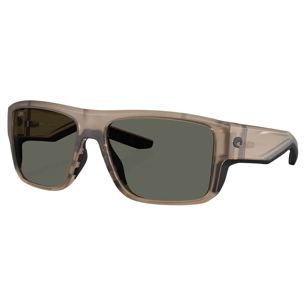 Costa Del Mar Costa Taxman Men's Size 59 Injected Frame Matte Brown Smoke w/Gray 580G Lenses 06S9116-91161259 - Costa Del Mar