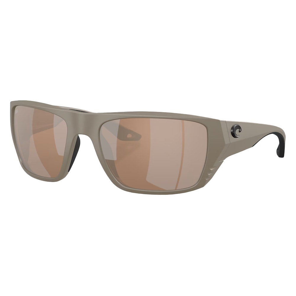 Costa Del Mar Costa Finlet Men's Size 59 Injected Frame Matte Sand w/Copper Silver Mirror 580G Lenses 06S9118-91181159