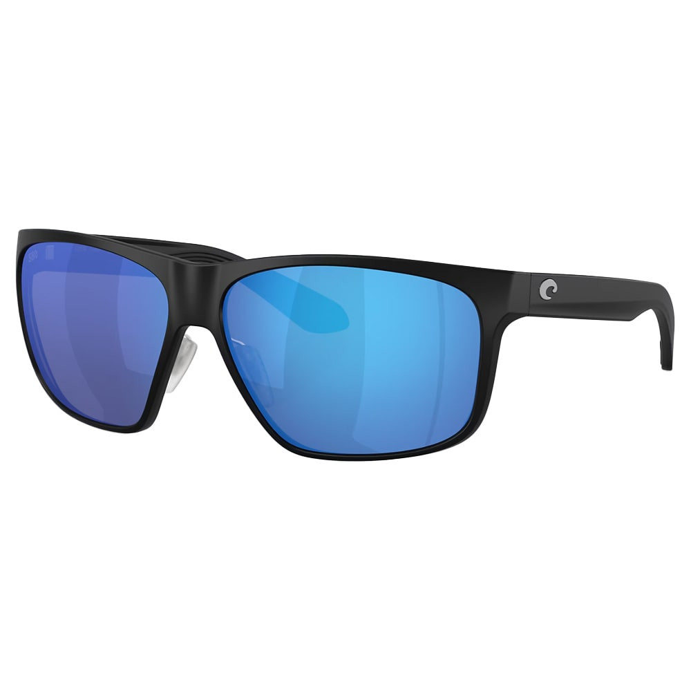 Costa Del Mar Costa Trades Men's Size 60 Injected Frame Matte Black w/Blue Mirror 580G Lenses 06S9128-91280260 - Costa Del Mar